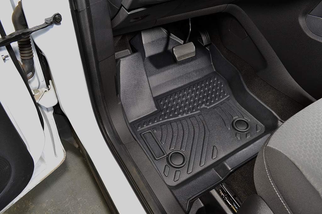 Car Floor Mats Replacement for Ford Escape 2013-2019 & C-Max 2013-2018 Heavy Duty TPE Liner Custom Fit All Weather Waterproof Protection Full Set Coverage Carpets Accessories Black