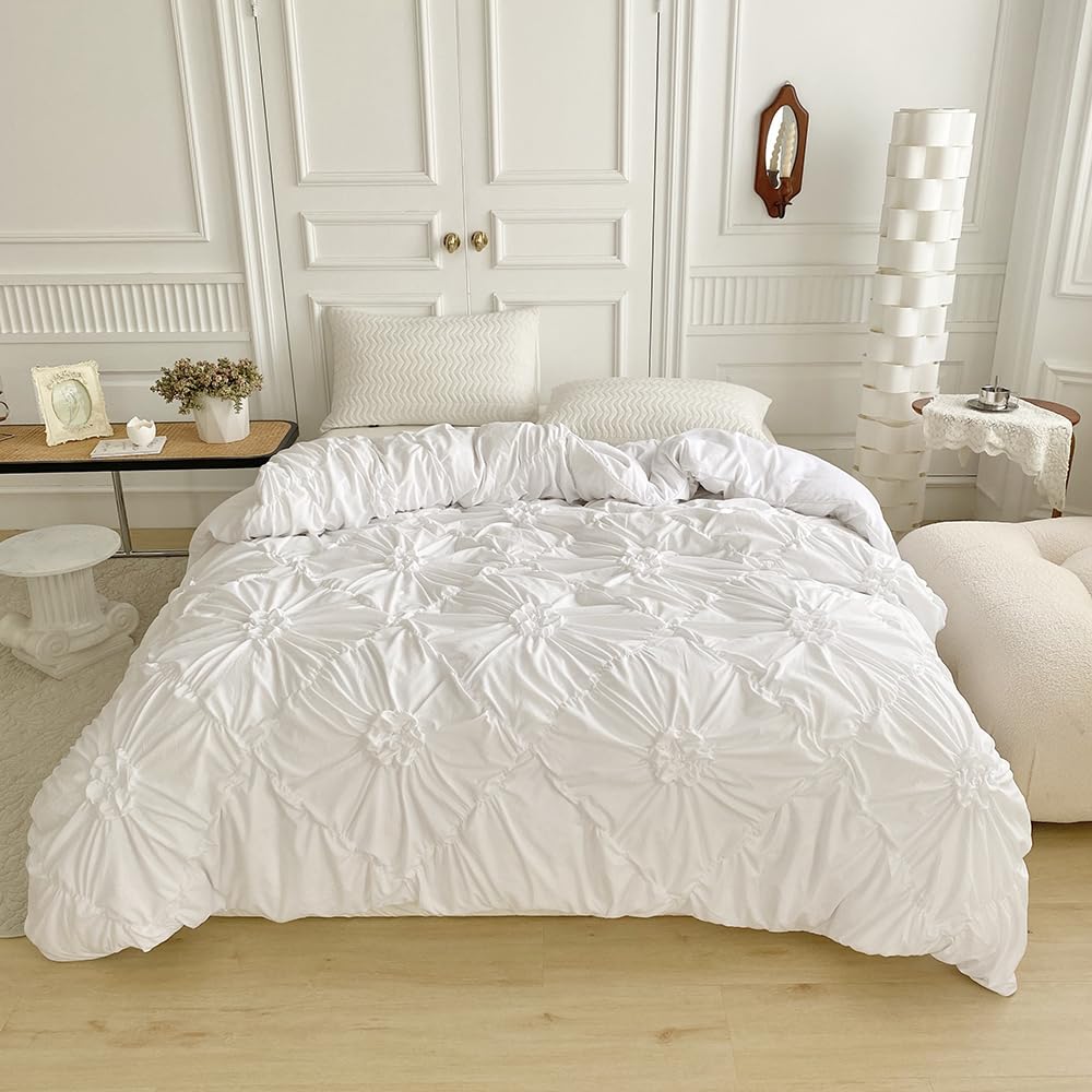 Housse de couette 230x260 cm motif blanc pour transformer votre chambre en un cocon lumineux