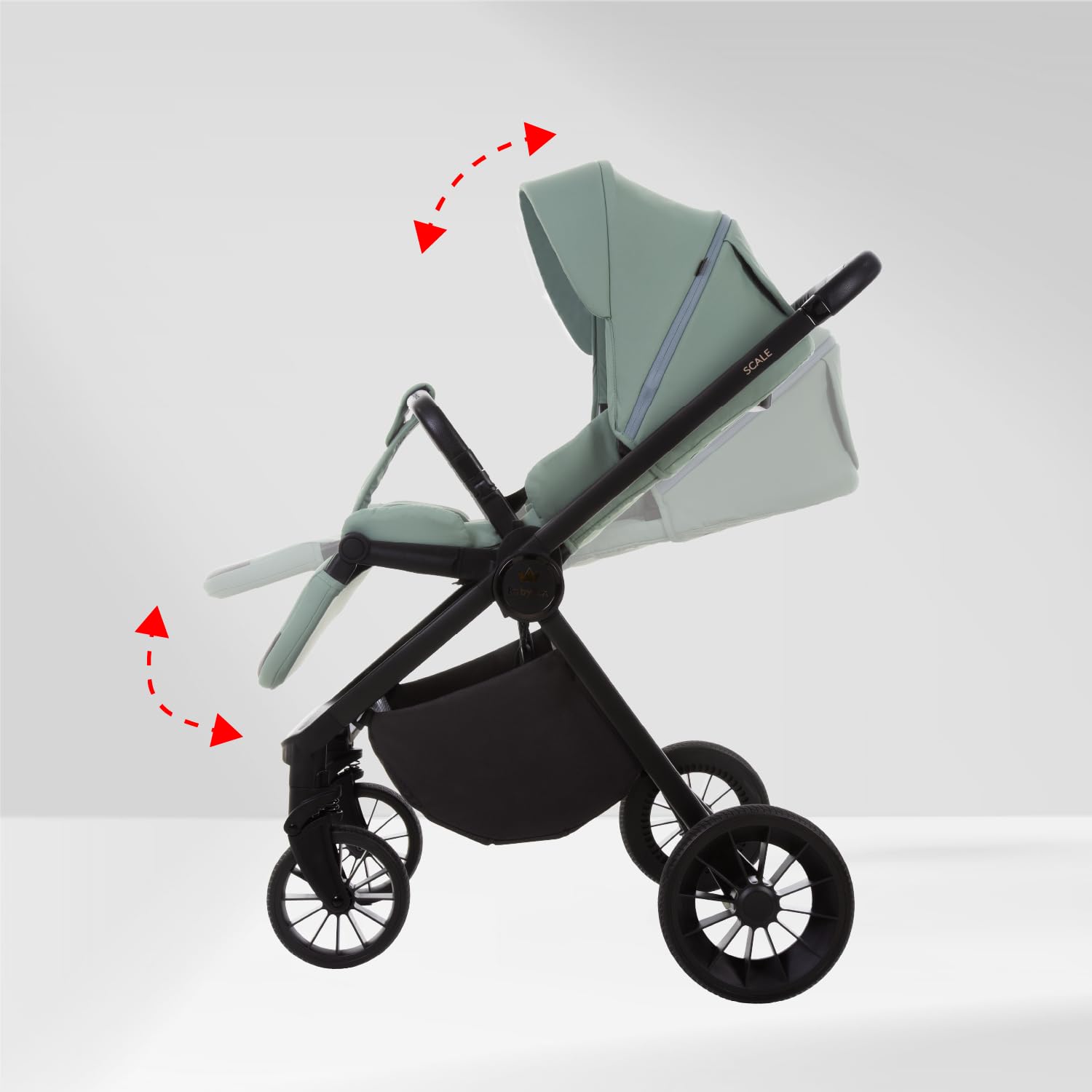 Babylux Passeggino Leggero da Viaggio SCALE, Funzione Reclinabile, Brownie | Passeggino Pieghevole, Manubrio Telescopico, Ripiegabile In Modo Compatto, Borsa Per Pannolini E Viaggio E Altri Accessori