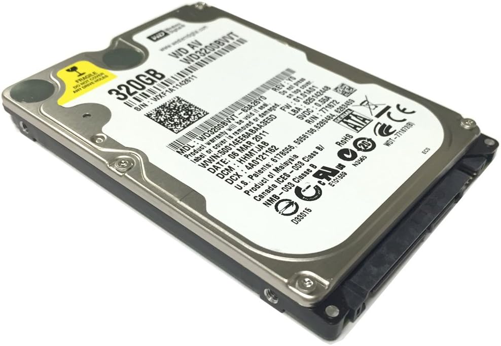 WD3200BVVT 320GB 8MB Cache 5400RPM SATA 3.0Gb/s 2.5" Notebook Hard Drive (For PS3, PS4 & Laptop) - w/ 1 Year Warranty