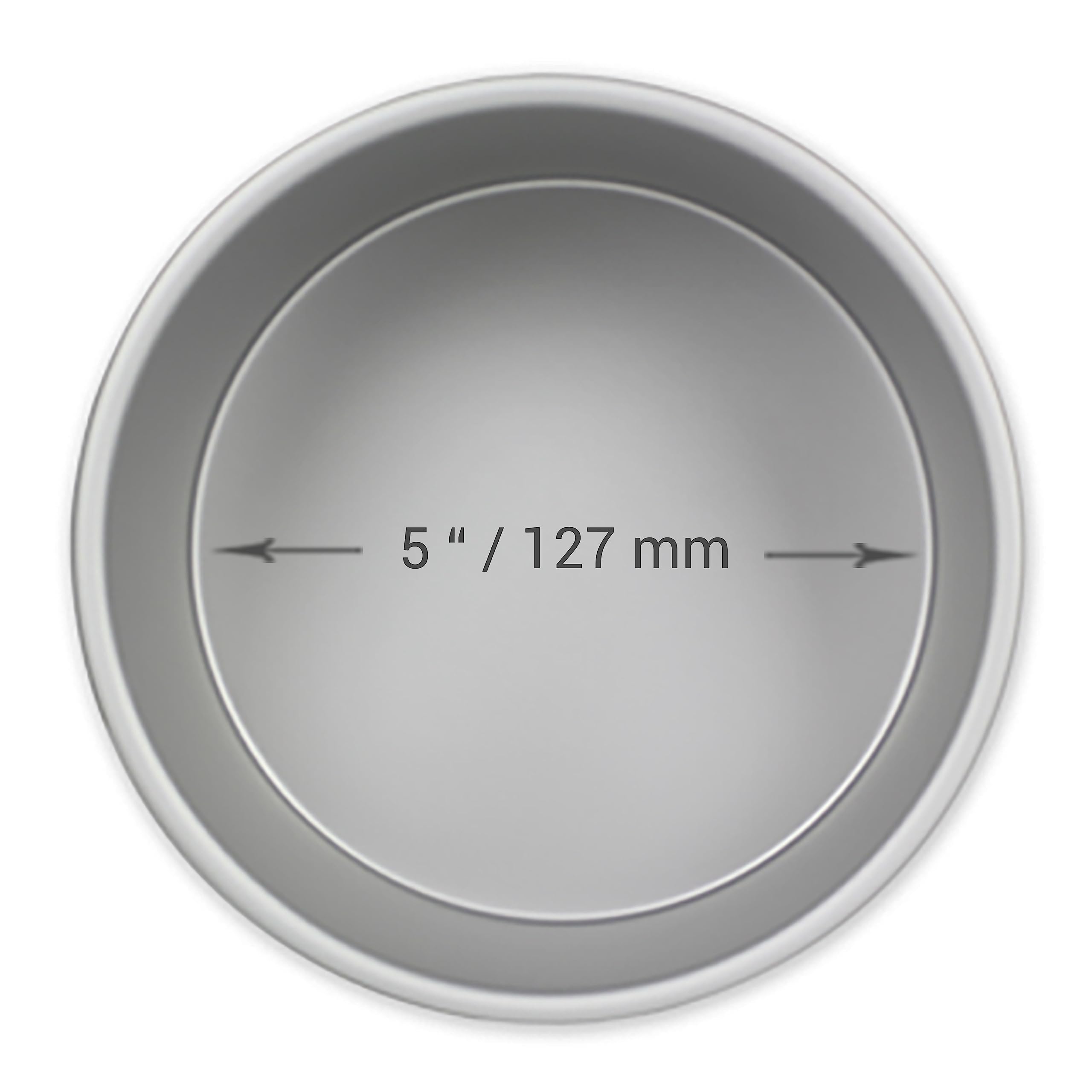 PME Round Cake Pan 5" / 127mm - Aluminium Baking Pan (51mm / 2" Deep)