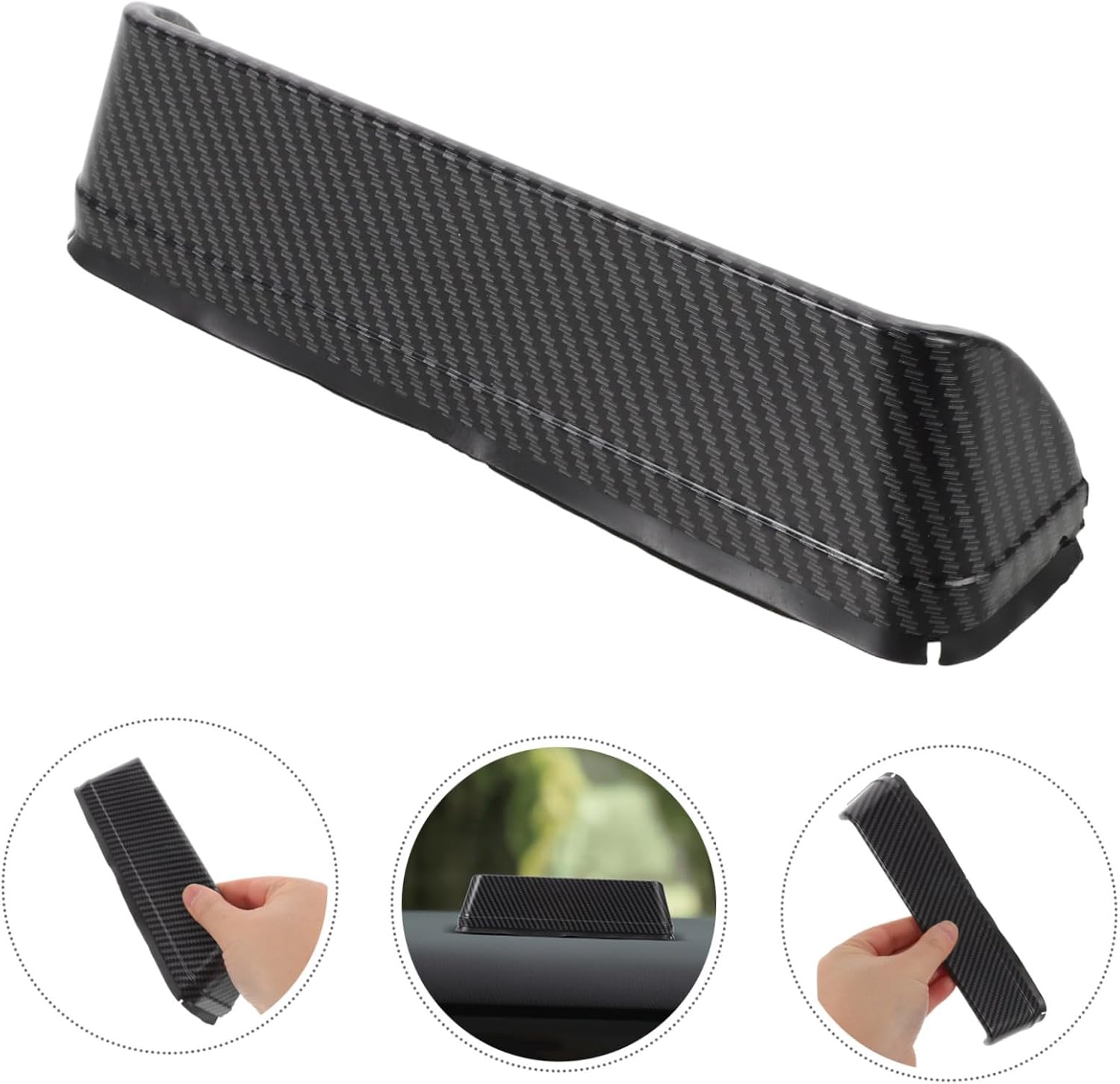 Vehicle Navigation Anti-Glare Visor Cover 19.5cm Carbon Fiber Texture Screen Sunshade Shield Anti-Reflective for Safe Driving Interior Sun Protection