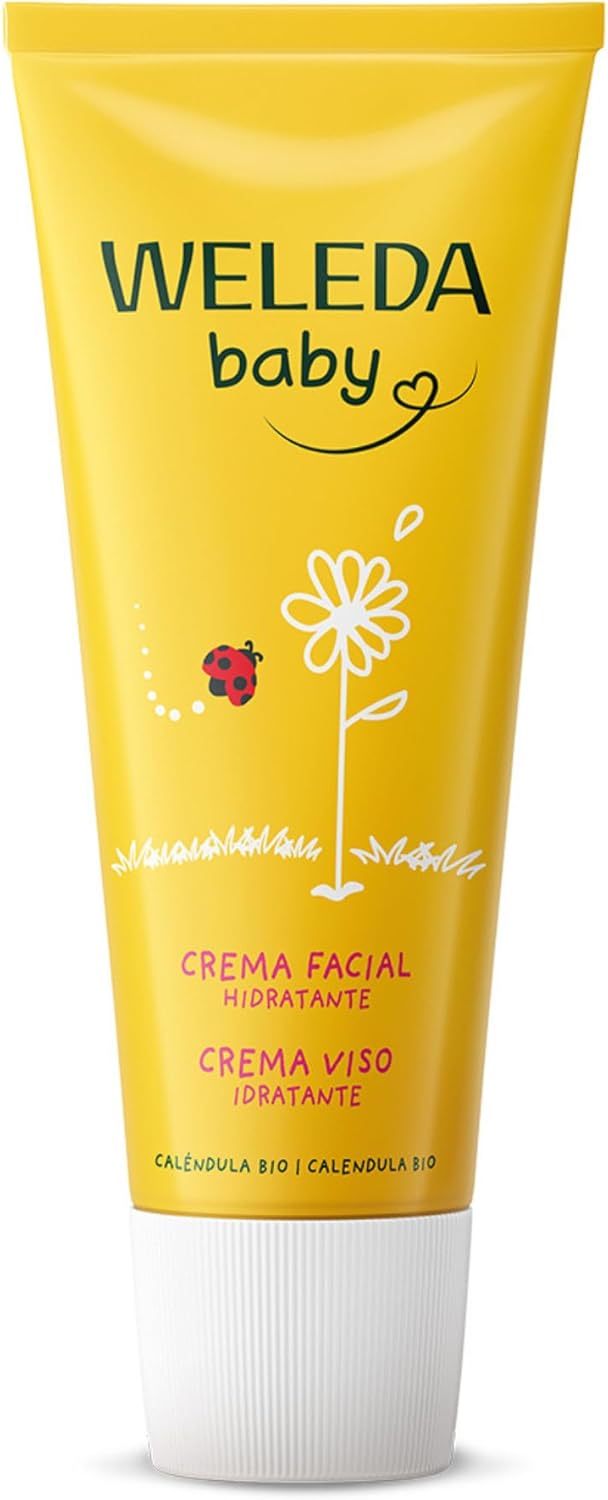 Weleda - Crema Facial de Caléndula para Bebé, Cuida, Calma, Protege y Aporta Hidratación, Apto para Pieles Sensibles y Secas - 50 ml