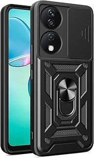 جراب حماية منزلق مقاوم للصدمات من البولي يوريثين للحرارة والبولي كربونات متوافق مع موبايل هونر X7B (أسود)