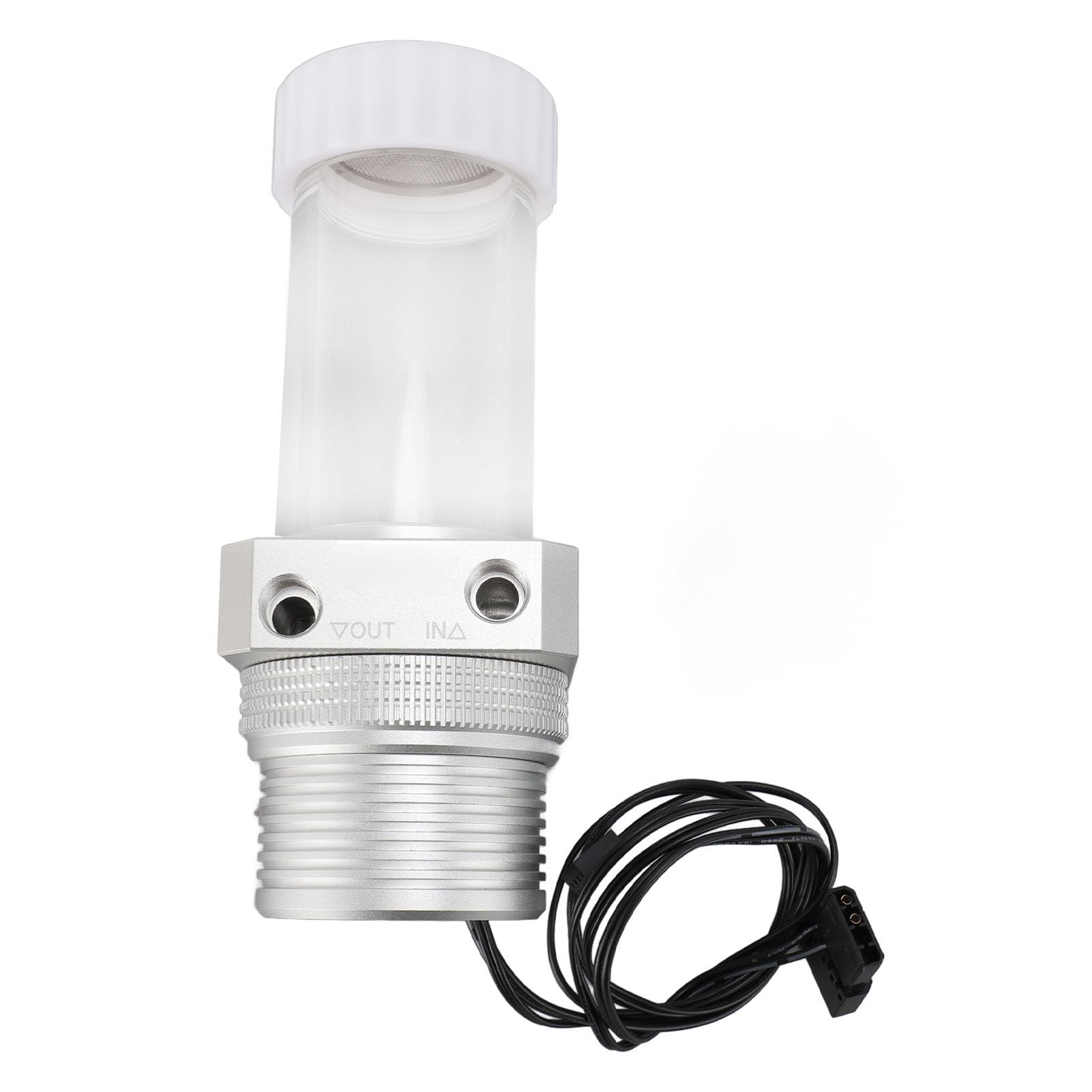 Pompa di Raffreddamento Ad Acqua per PC, Portata 1100 L/h Velocità 5900 Giri/min Controllo PWM Serbatoio Pompa D5 Combinato, Serbatoio per PC con Filettatura G1/4 Capacità di 200 Ml per di