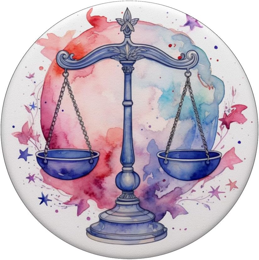 Libra Zodiac Sign PopSockets Standard PopGrip - Image 3