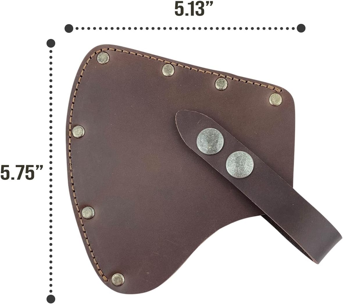 Camper Axe Head Sheath, Protector Case, Hatchet Blade Safety Sleeve, Camping Accessories, Lumberjack Outdoors Essentials, Full Grain Leather, Handmade, Bourbon Brown