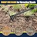 EUIJOIP Extra-Sharp Triangular Hoe - Heavy Duty Gardening & Construction Tool with 15
