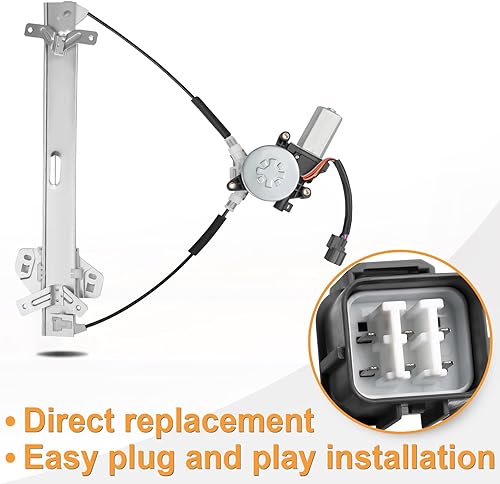 Miniatura 5 de NPAUTO Elevalunas delantero del lado del conductor con motor de repuesto para Honda Accord 2003 2004 2005 2006 2007 (solo cupé de 2 puertas),