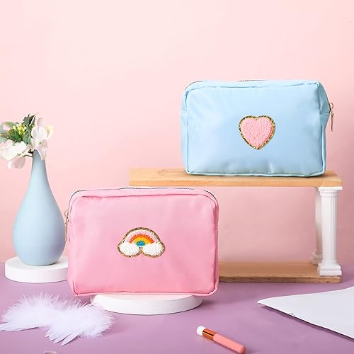 Miniatura 7 de 4 bolsas de cosméticos preparadas, bolsas de maquillaje, bolsa de viaje impermeable, bolsa de maquillaje, pequeña bolsa organizadora con parches de