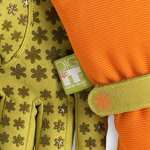 Dig It Handwear - Women's Nail And Fingertip Protector Gardening Gloves - Large - Burnt Orange #TOP2