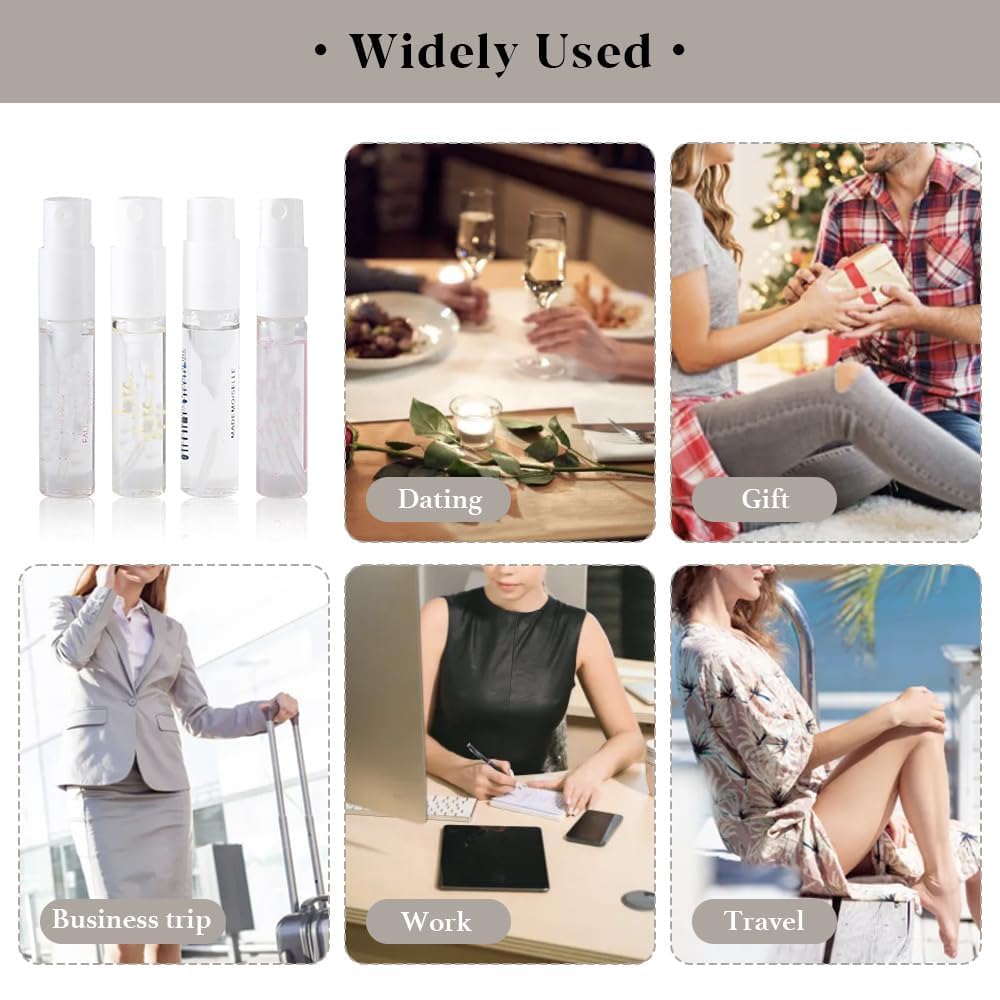 20 Piece Designer Fragrance Samples, Women's Designer Fragrance Sampler Collection, Luxury High-End Perfume Vials for Women, Mini Perfume Samples Gift for Girlfriend, Wife, or Mother
