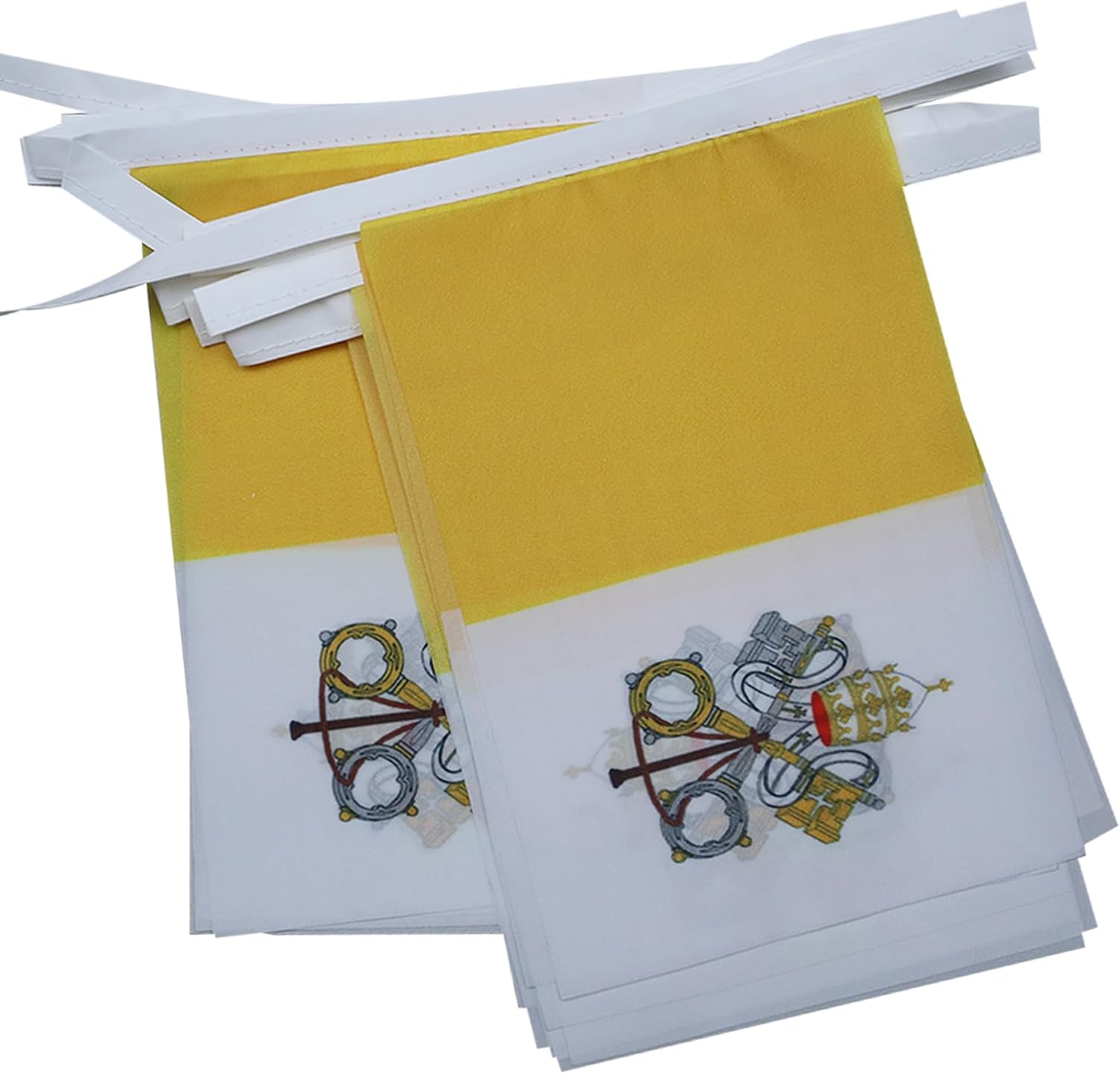 AZ FLAG Vatican City 12 meters BUNTING Flag 20 flags 18'' x 12'' - Vatican STRING flags 30 x 45 cm