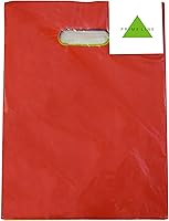 Vista 8 de Prime Line Packaging Bolsas de plástico para regalos, bolsas de piñata de colores surtidos con asas para niños, golosinas, regalos, dulces, a