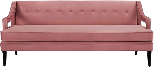 Miniatura 5 de Modway Sofá de terciopelo tapizado moderno de mediados de siglo Concur en rosa polvoriento Rosa (Dusty Rose),Verde,Gris,Marfil,marino,verde azulado