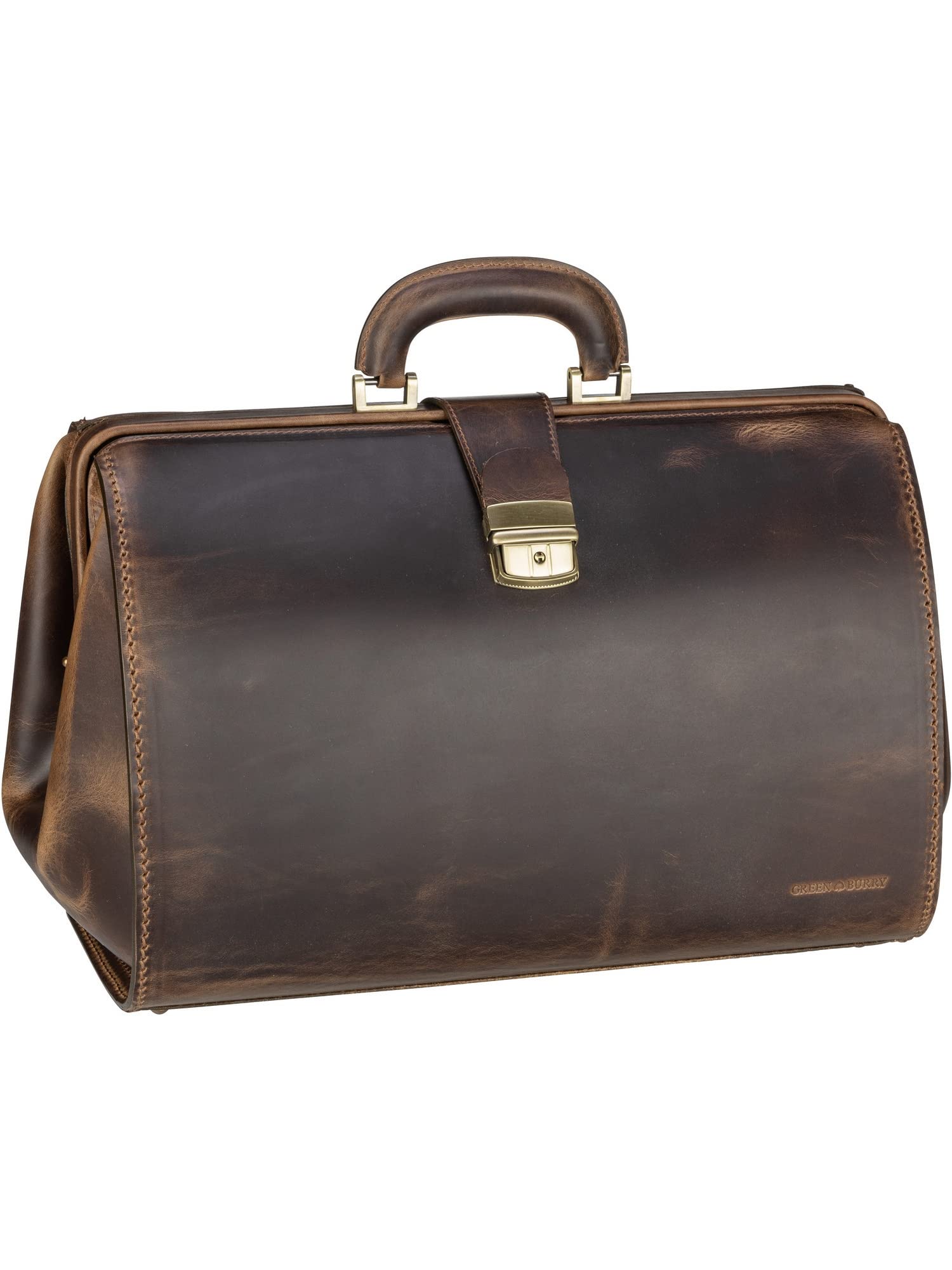 Greenburry - Maletín de cuero (41 cm), Marrón teca