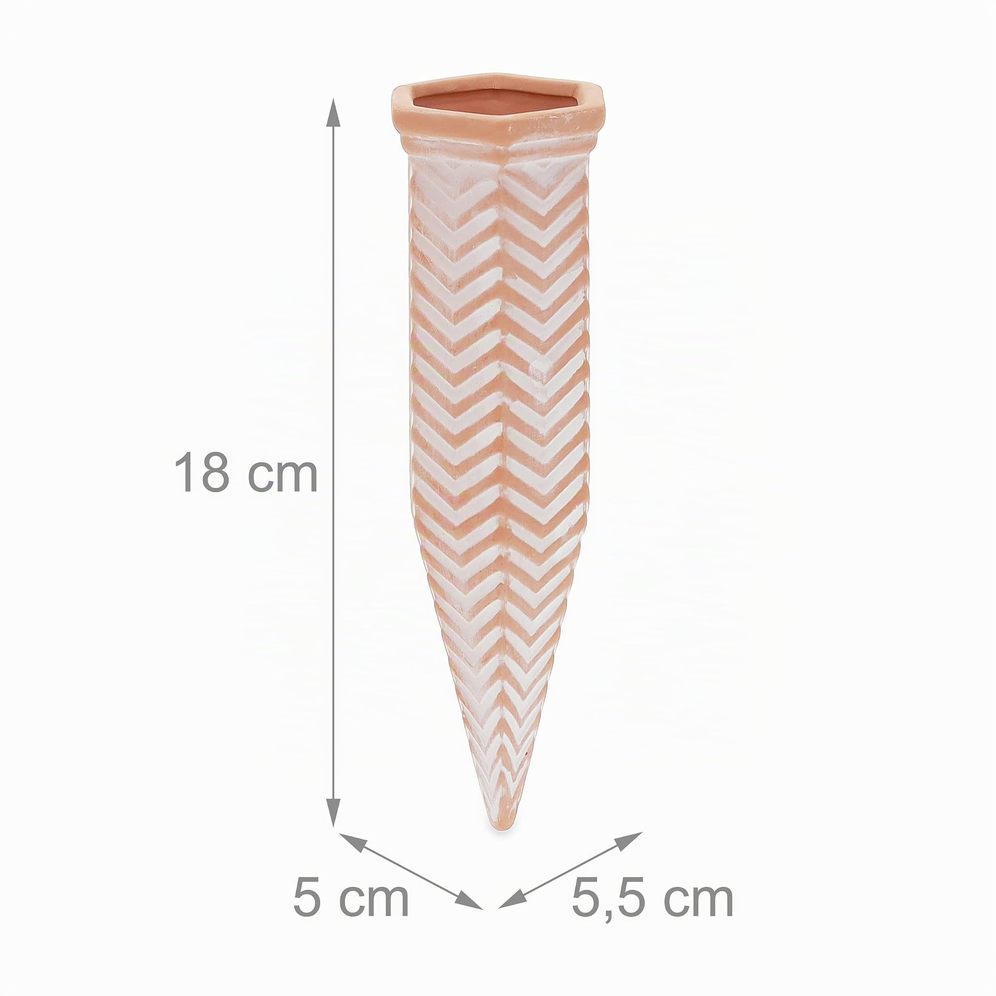 Relaxdays Arrosage en Terre Cuite, lot 4, pour Bouteilles Pet de 1,5 L, pour intérieur et extérieur, Marron