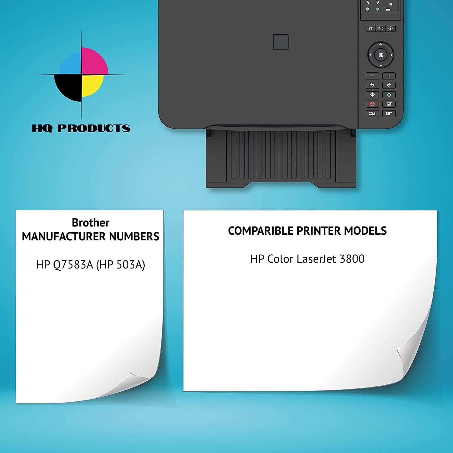 HQ Products Remanufactured Toner Cartridges HP Q7583A (HP 503A) Magenta for use in HP Color Laserjet 3800, 3800DN, 3800DTN, 3800N, CP 3505DN, 3505N, 3505X Series Printers
