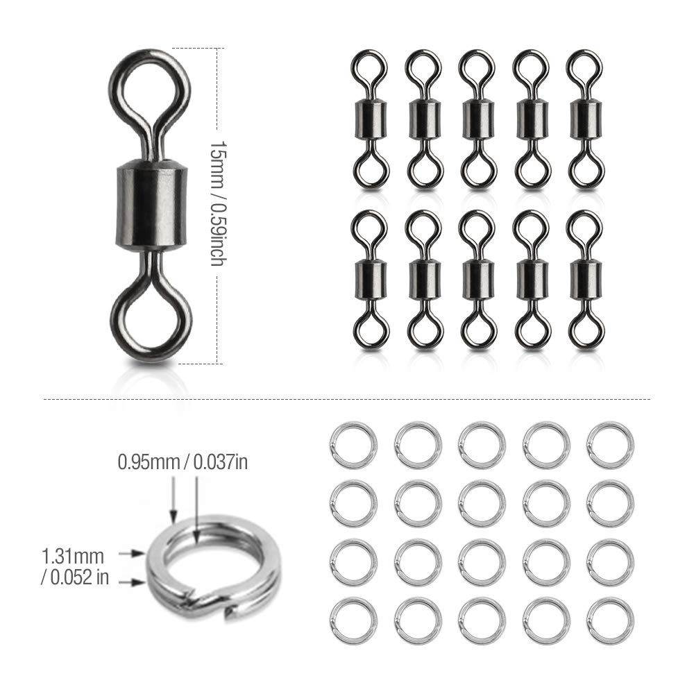 DONQL esche da pesca morbide con testa di piombo Jigs gancio, Sidewinder Sandeel Rabarbaro crema pasticcera pesca mare esche con scatola (confezione da 5) (9,5 cm/9,9 g 5 pezzi