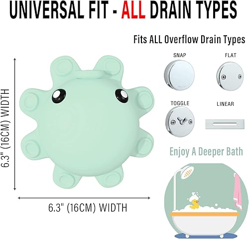 Miniatura 3 de Cubierta de desagüe de desbordamiento de bañera, cubierta de drenaje de desbordamiento de baño de silicona, cubierta de desbordamiento de bañera,