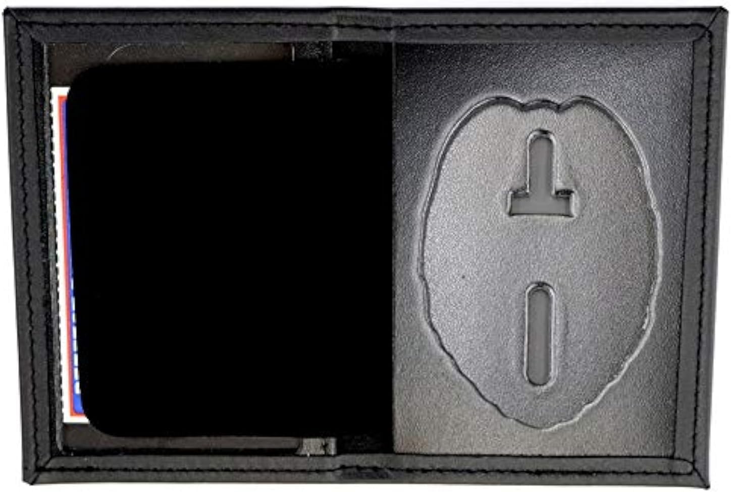 Perfect Fit Dress Leather Badge and ID Case for Police Shield/Security (Cutout PF209)