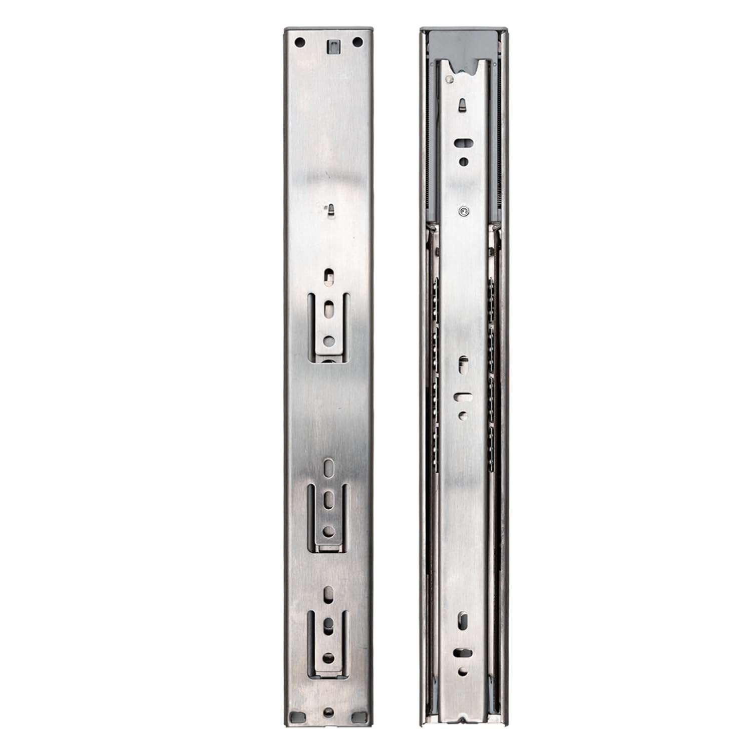 Highdecora Stainless Steel Soft Close Drawer Runners Slide, 60kg Load Capacity, Heavy Duty, Full Extension Ball Bearing, Side Mount (3, 350mm_14Inch)