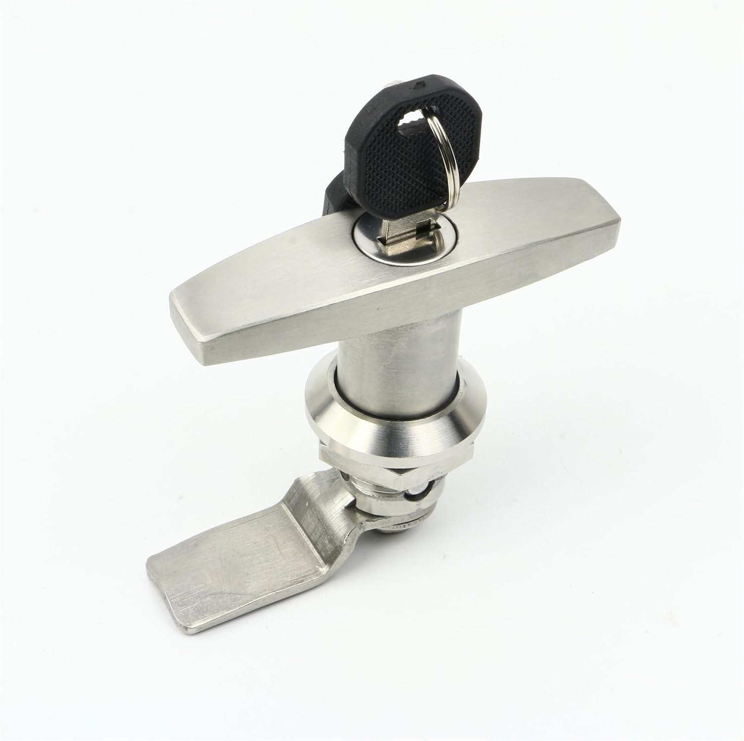 MS101 Stainless Steel Control Box Cam Turn Panel Handle Key Lock with Turn 90 Degrees to Open The Door 1Pcs