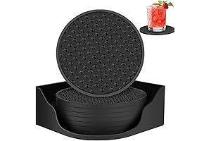 8PCS Coasters for Drinks with Holder