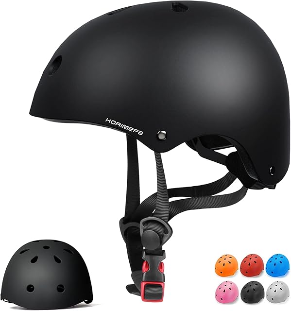 KORIMEFA Kask dziecięcy kask rowerowy, dziecięcy, kask skateboardowy, regulowany, dla 3 lat, dla chłopców, certyfikat CE, do roweru, deskorolki, skutera, BMX, 3-13 lat, dla chłopców i dziewczynek