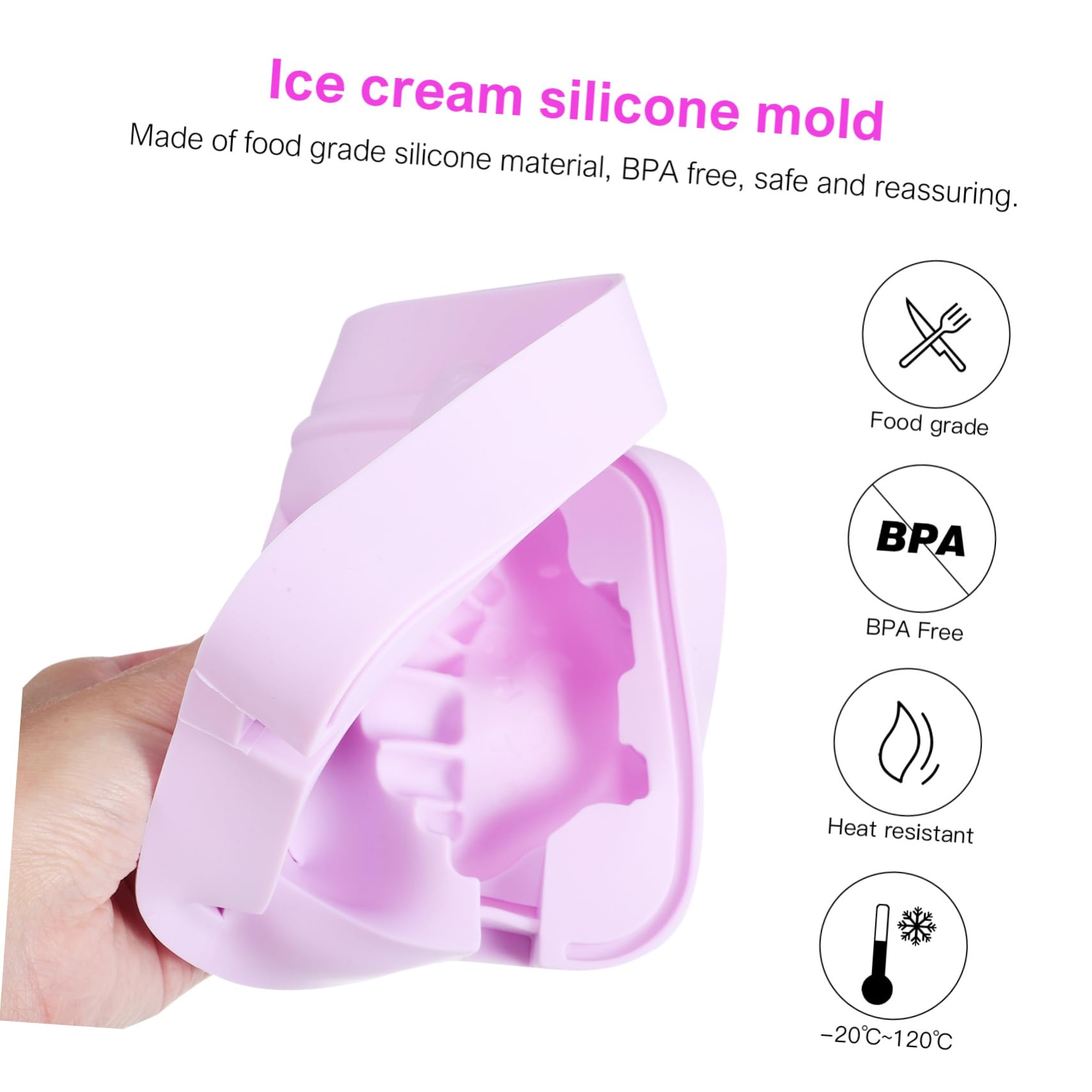Lot de 2 Moules à Glace Silicone Réutilisables avec Couvercle Moule Glace Empilable pour Créer DIY une Ambiance Estivale