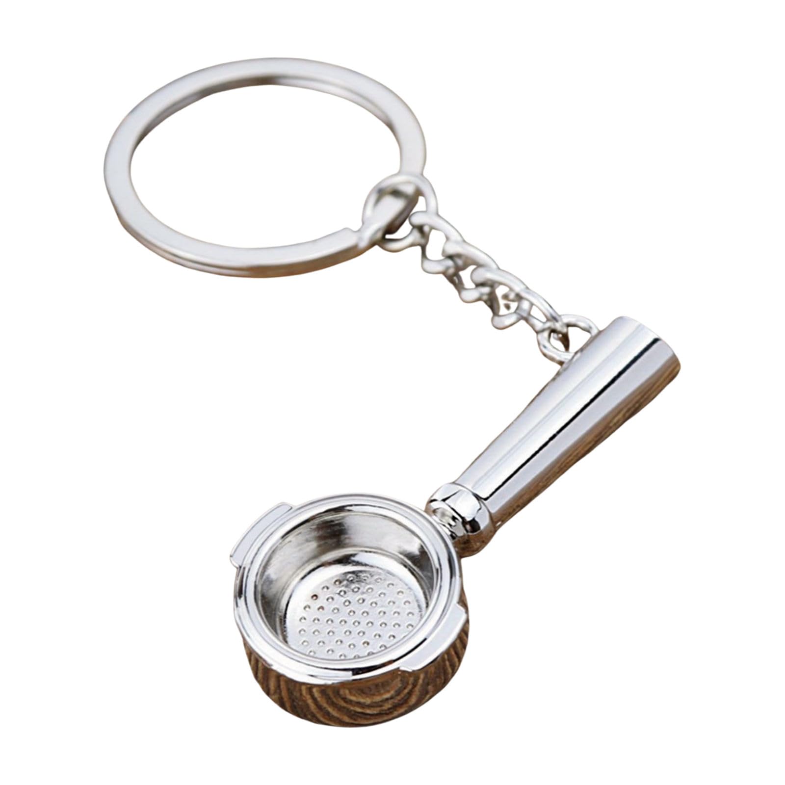 Maxtonser Coffee Culture Symbolic Portafilter Keychain Espresso Machine Accessory Bag Pendant Metal Texture Suitable for Gifting