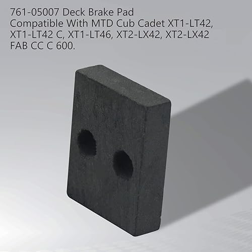 Miniatura 7 de Paquete de 2 pastillas de freno de cubierta 761-05007 para MTD C-ub C-adet XT1-LT42, XT1-LT42 C, XT1-LT46, XT2-LX42, XT2-LX42 FAB CC C 600