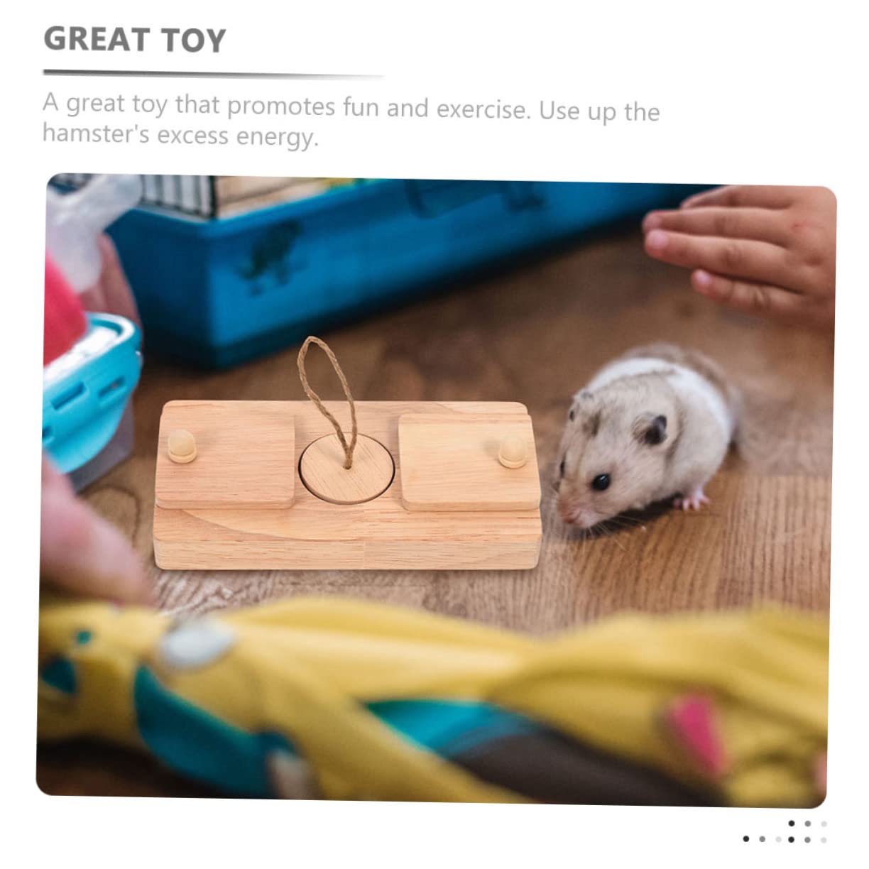 Toyvian Giocattoli per Criceti in Materiale Naturale Confezione 2 Unit per Gabbie da Roditori