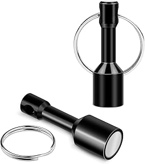Keychain Magnet for Testing Brass, Pocket Magnet Key Chain with Strong Magnetic, Black Key Holders for Jewelry, Precious Metal Verifier for Gold & Silver Test -2 Pack