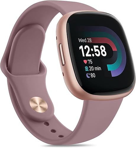 Vancle Correas de repuesto de silicona suave compatibles con relojes inteligentes Fitbit Versa 43 y Sense 2 para hombres y mujeres
