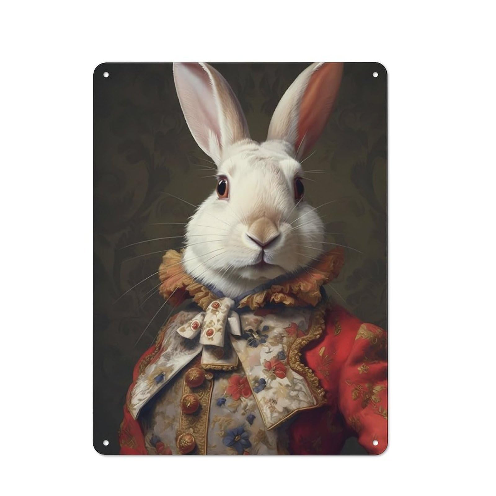 Junmoney Rabbit Royal Vintage Printed Metal Sign 40X30cm For Workshop Wall, A Decorative Gift For A Newly Furnished Workshop