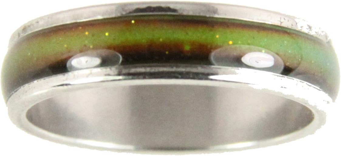 Mood Rings 6mm Stainless Steel Endless Band Rainbow Colors