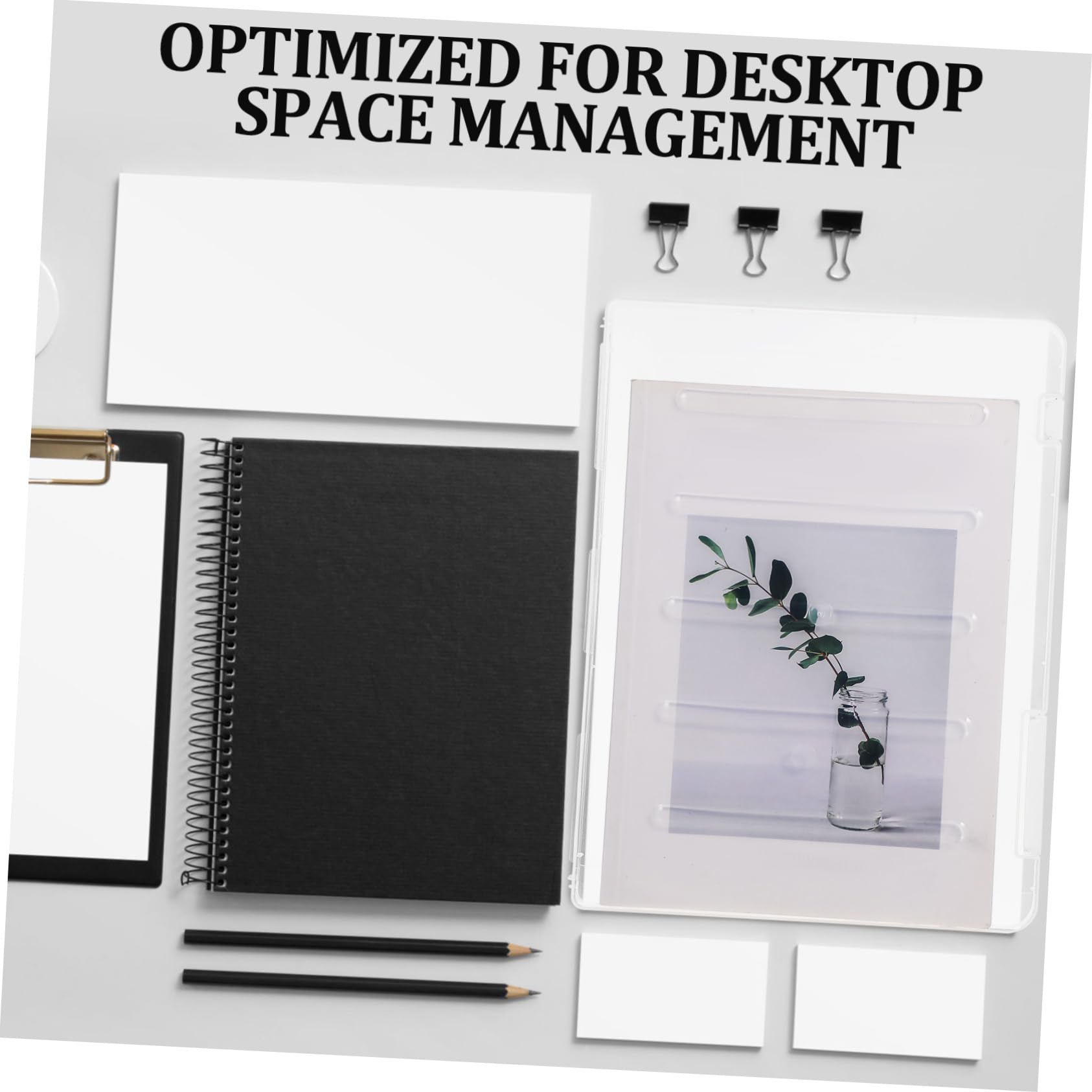 Operitacx Scatole Portadocumenti in Plastica Bianca, 6 Pezzi, con Coperchio, per Organizzare e Proteggere Documenti A4 a Casa a Scuola