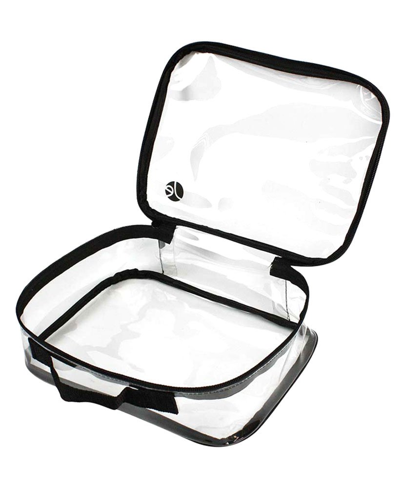 JAVOedge (2 PACK Large Bag Clear PVC Cosmetic Makeup Organizer, Travel Toiletry Bag