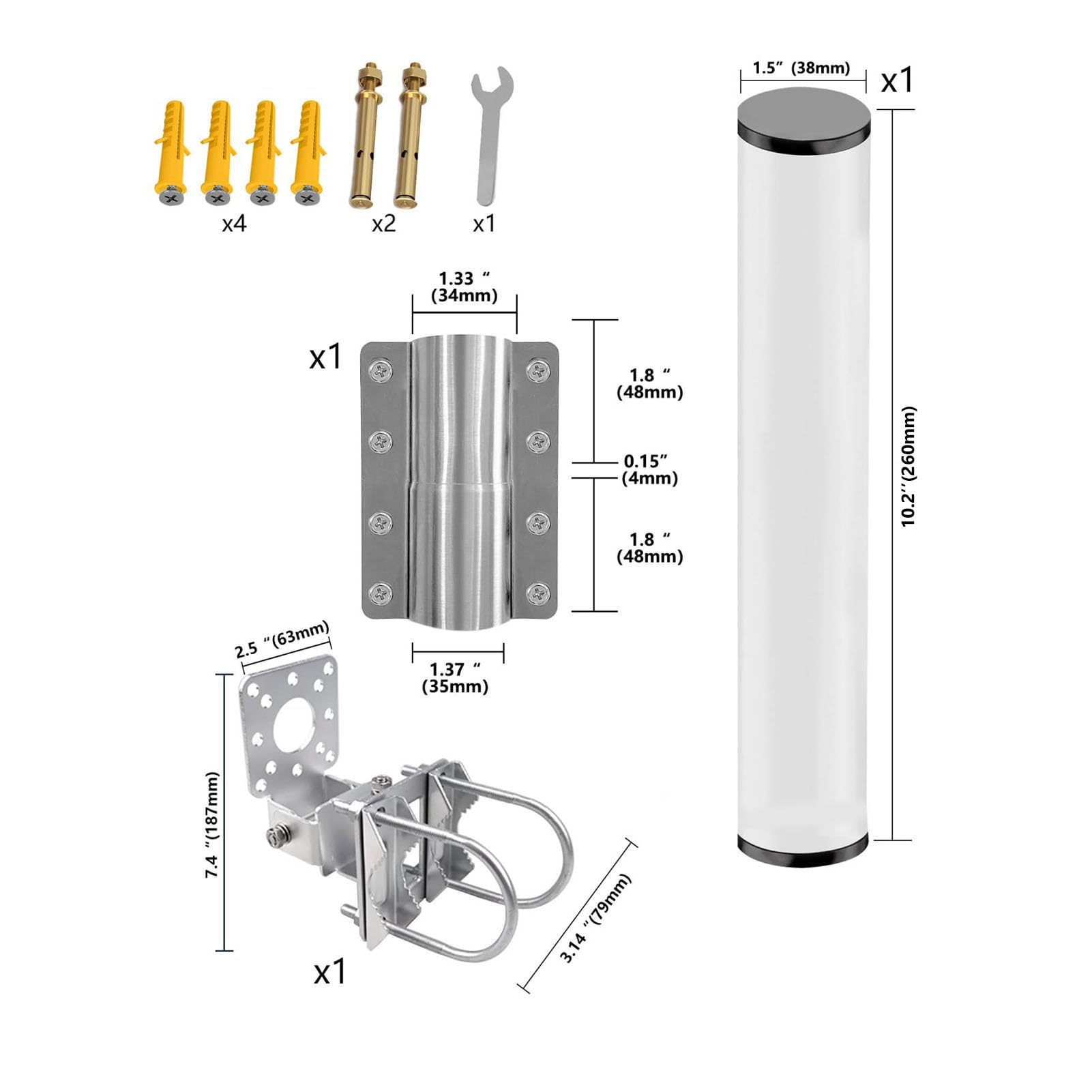 Respicefinem Mounting Kit for Starlink V2 Rectangular Dish Stainless Steel TV Antenna Short Wall Mount Bracket Wide Compatibility Reliable Material User Friendly Design Enhanced