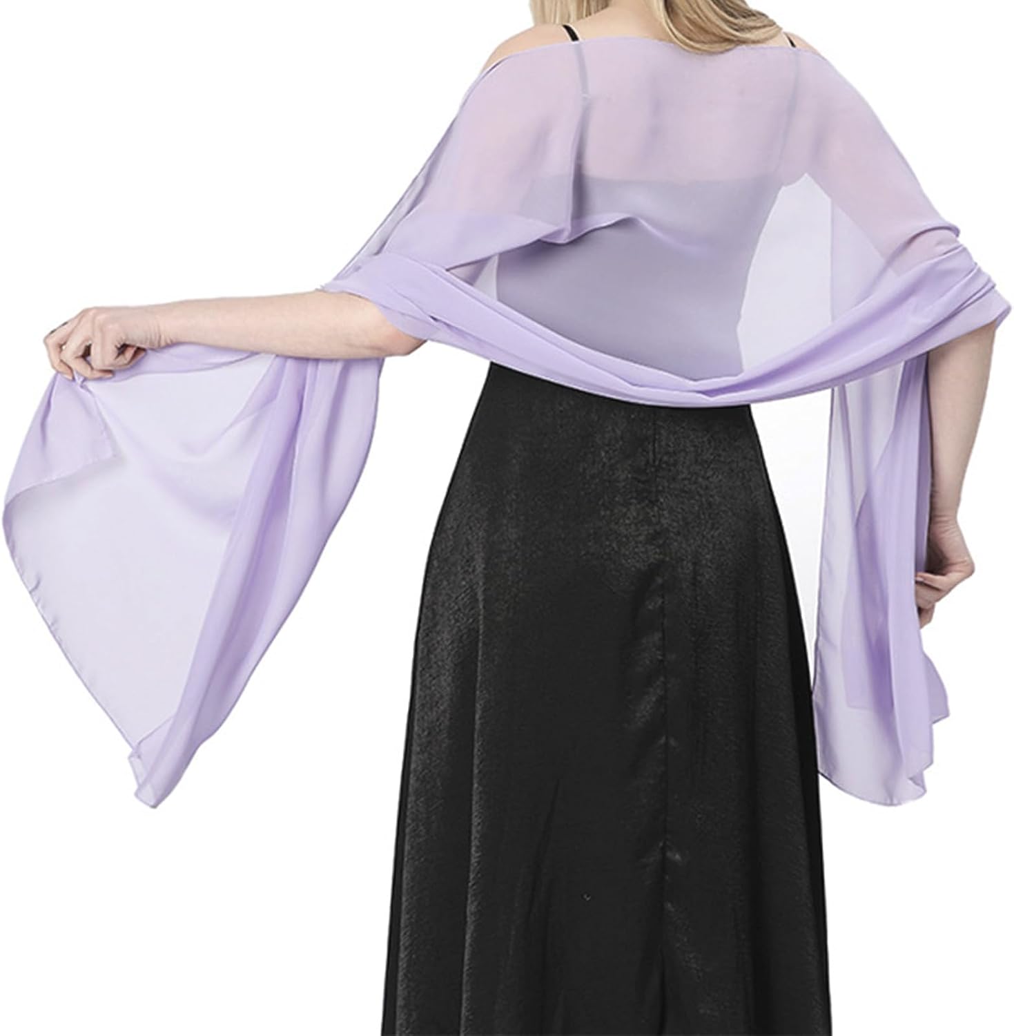 Chiffon Hijab Scarf Head Wrap Lightweight Scarves for Women Pashmina Shawls and Wraps for Evening Dresses Solid Color