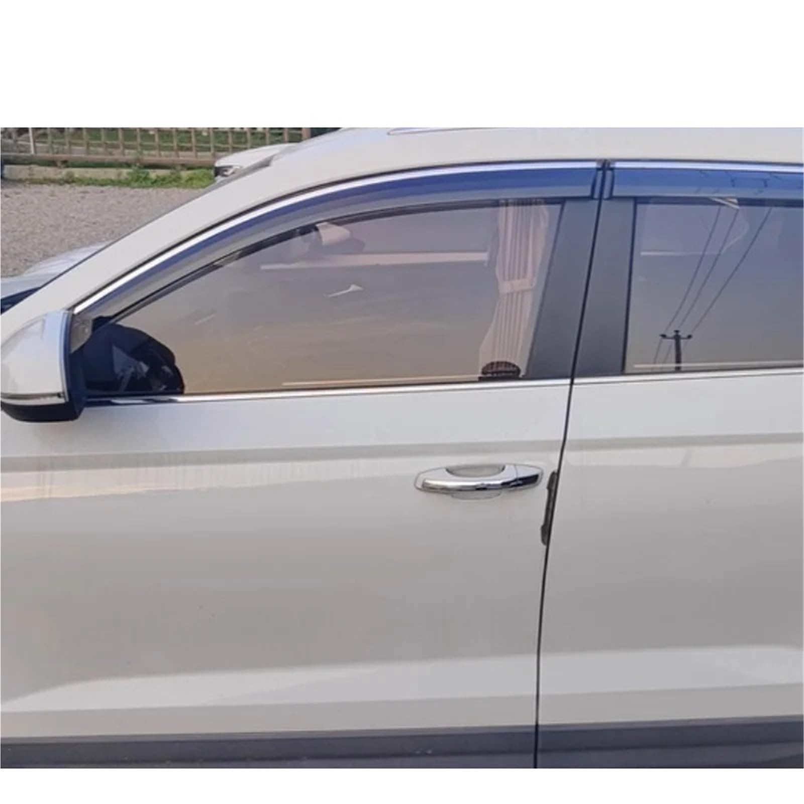 Deflector Viento ventanilla Visor de Ventana Protector para Lluvia Deflector Weathershield toldo Refugio para VS5 VS7 2019-2024 Accesorios para Coches(VS5)