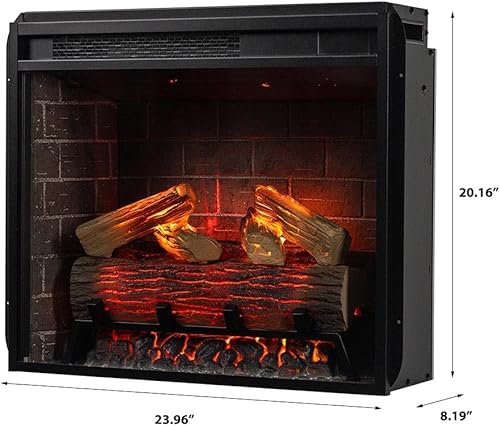Vista 48 de Modern Ember Uptown - Kit de molduras para chimenea eléctrica, kit de 28 molduras para calentador eléctrico, insertos de chimenea eléctrica