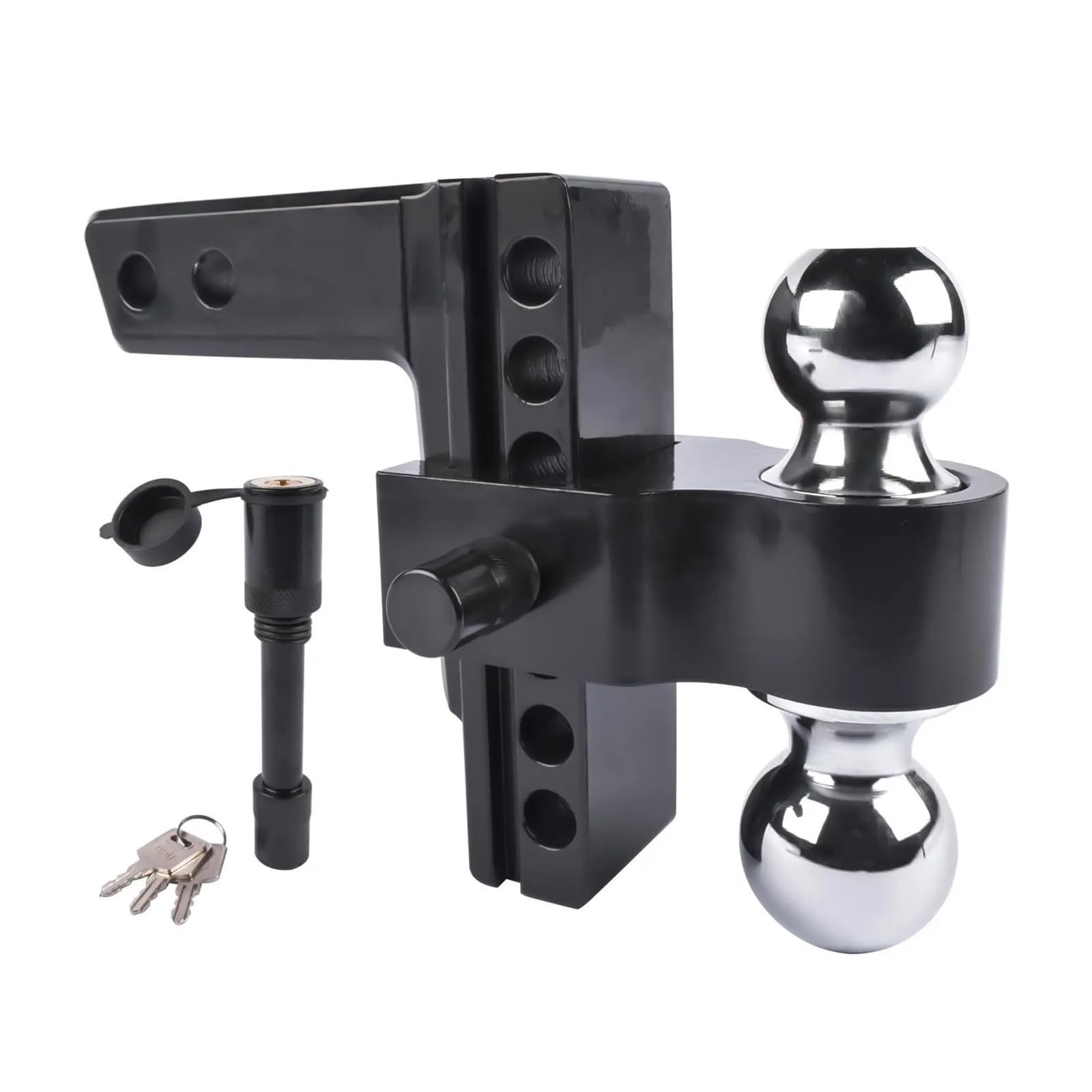 Enganche de Remolque Desmontable Enganche de Remolque Negro caída Aluminio 2 Pulgadas Receptor 6 Elevación 12500 LBS