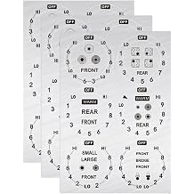 Stove Dials Stickers, Knob Symbol Adhesive Decals for Cooktop and Range Identification, Replacement Indicator for Oven and Stove Knobs up to 2.4 Inch, 3 Sheets Silver Background with Black Symbols
