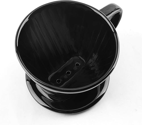 Miniatura 10 de Yeeco Gotero de café blanco, filtro de cerámica tamaño 02, vertido manual sobre gotero para el hogar, oficina y café