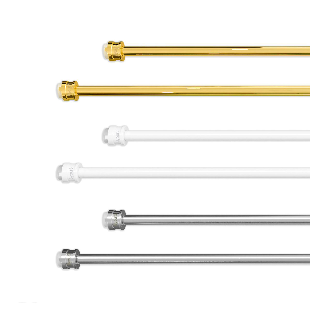 BricoShopping Coppia ASTINE A Pressione REGOLABILI CON MOLLA Estensibili Per Porte Finestre Bacchette E CHIODI Astina Tenda Vetro Finestra Aste Tendine Tende Da Interno SENZA FORARE (36/60, Bianco