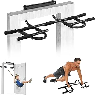 ZBZBML Heavy Duty Doorway Pull Up/Chin Up Bar for Home Gyms Home Exercise, Multifunctional Strength Training Pull up Bar Fits Most DoorWays,Manufactured from 1 Inch Diameter,1.5MM Thick Steel Pipe and Thick Foam Handgrip,Black
