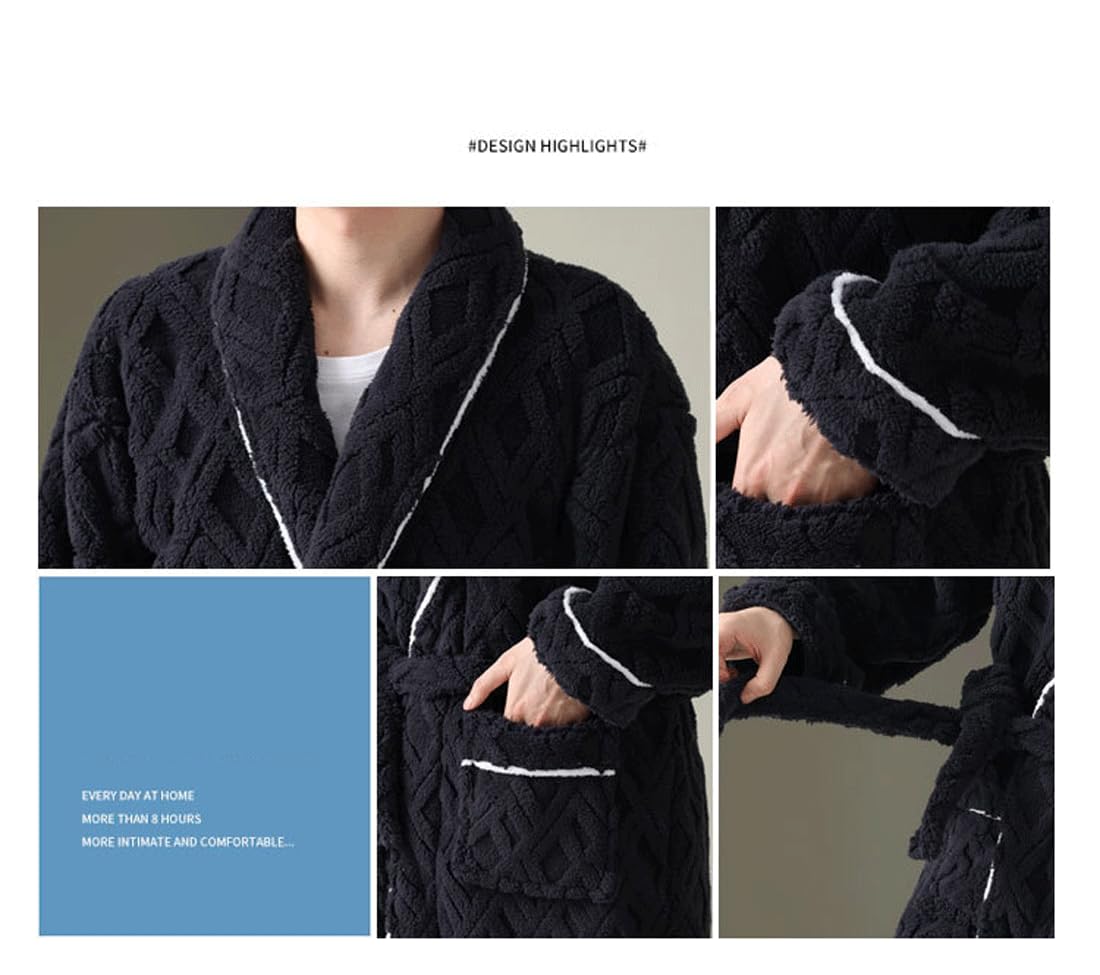 LVTFCO Autunno e inverno pigiama set, set di 2 uomini bagno avvolgere grasso più dimensioni vestaglia