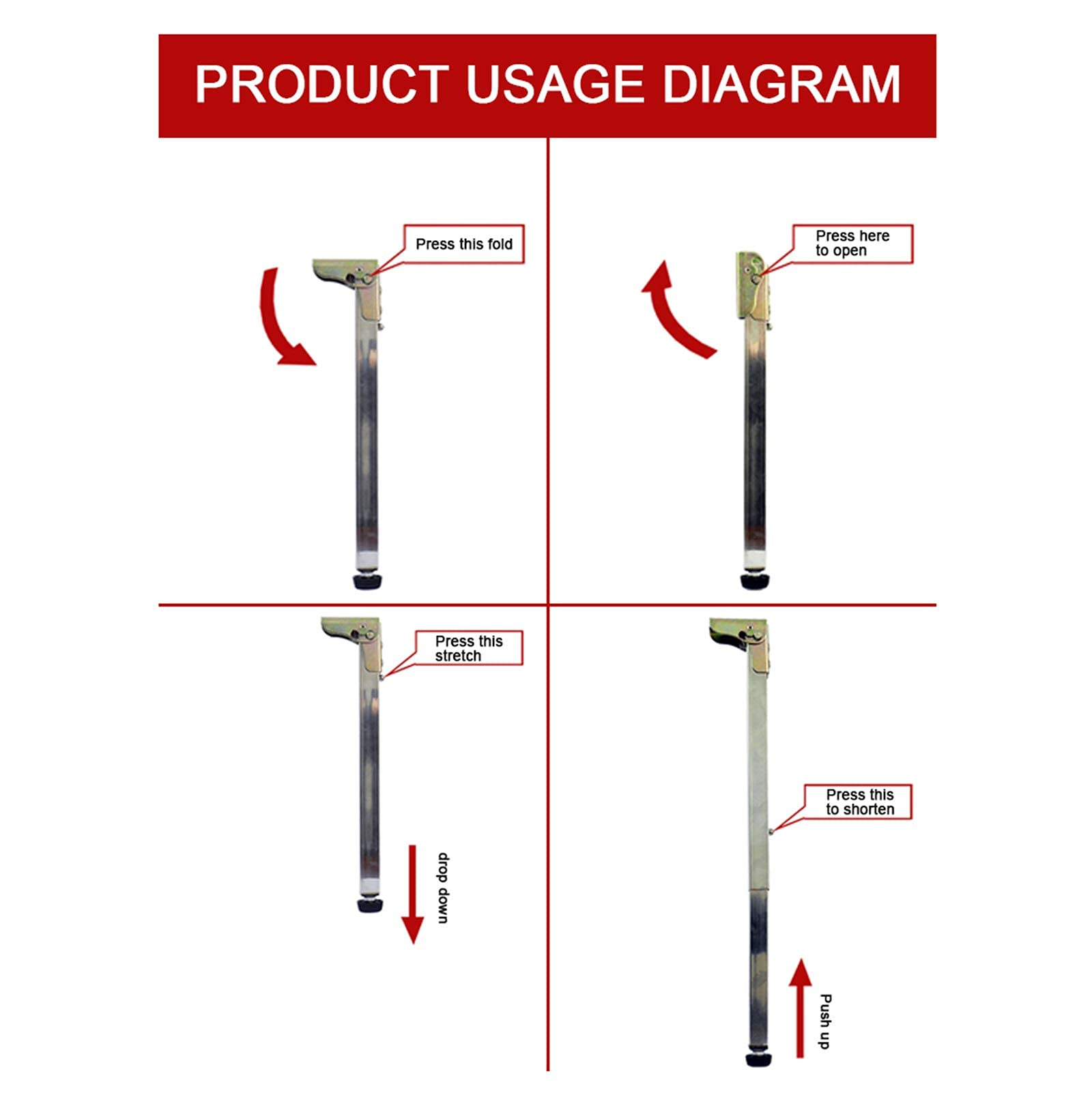 Gambe regolabili per mobili in acciaio inox da 89 cm piedi telescopici da tavolo pieghevoli personalizzabili gambe per tavolo elevazione supporto scrivania regolabile in altezza 90 cm
